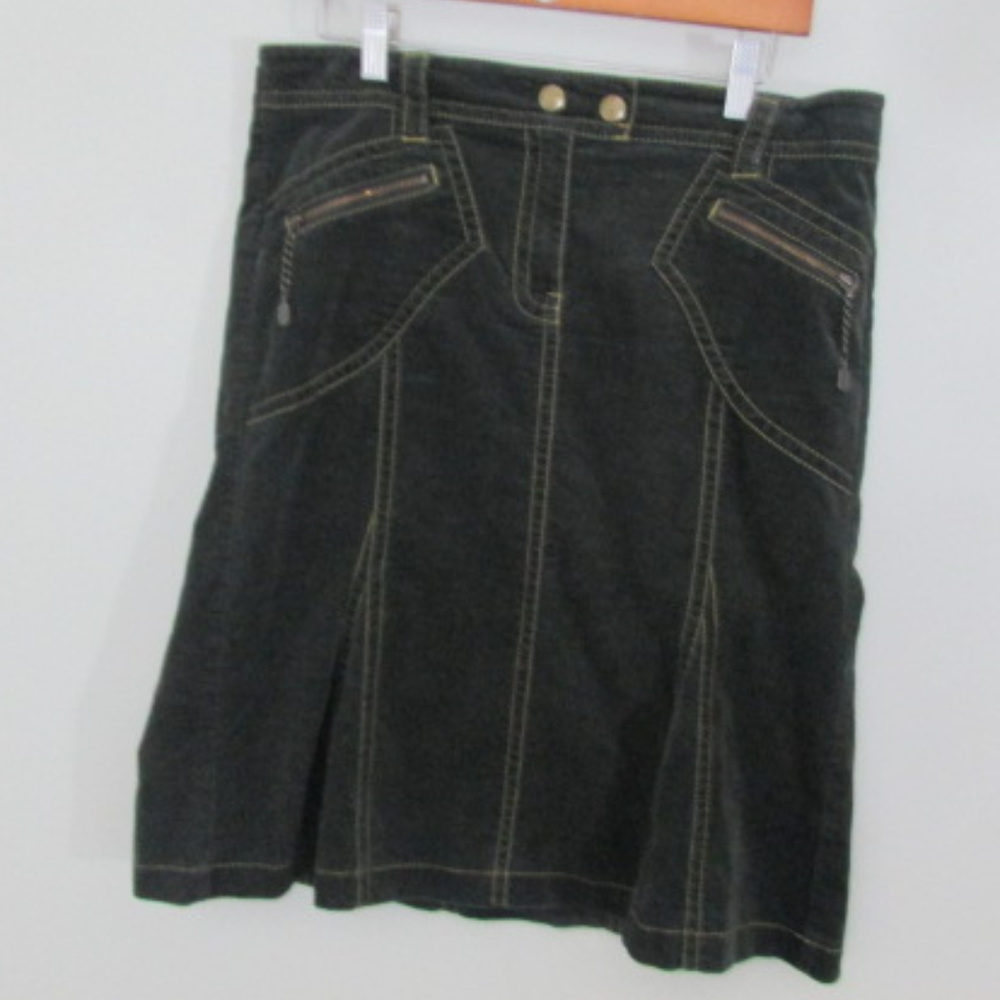 Loft Skirt Womens Size 8 Cotton Spandex Dark Green